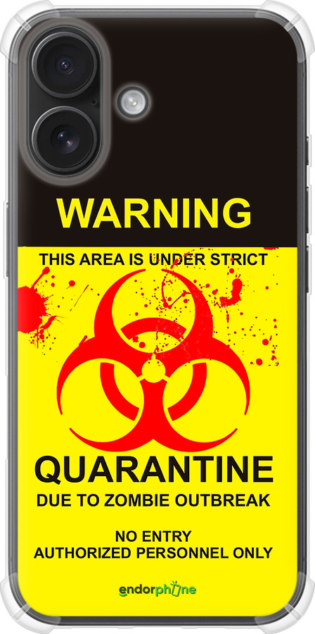 Силикон с усиленными углами чехол Biohazard  9 для Apple iPhone 16 - 4825sp-3709 изображение 