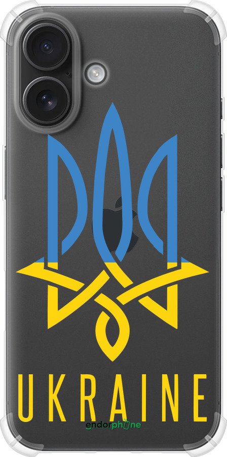 Силіконовий протиударний с посиленими кутами чехол Герб v2  для Apple iPhone 16 - 5259sp-3709 изображение 