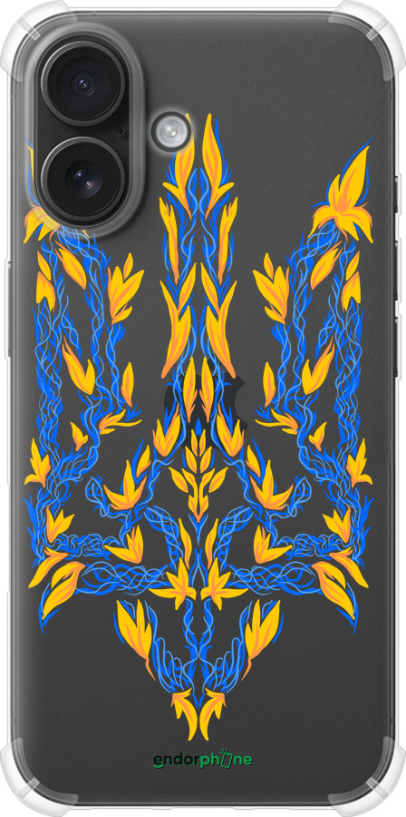 Силикон с усиленными углами чехол Герб Украины v3 для Apple iPhone 16 - 5313sp-3709 изображение 