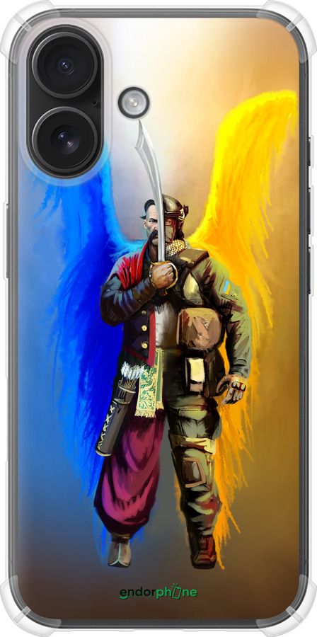 Силикон с усиленными углами чехол Воин-Ангел для Apple iPhone 16 - 5317sp-3709 изображение 