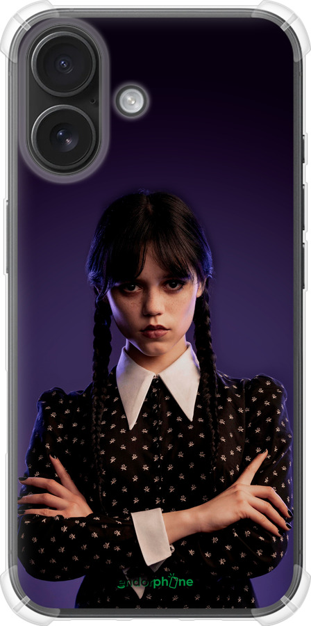 Силикон с усиленными углами чехол Wednesday v3 для Apple iPhone 16 - 5517sp-3709 изображение 