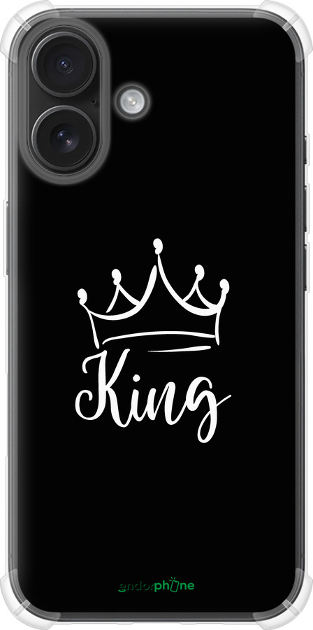 Силикон с усиленными углами чехол Queen & King для него для Apple iPhone 16 - 5521sp-3709 изображение 