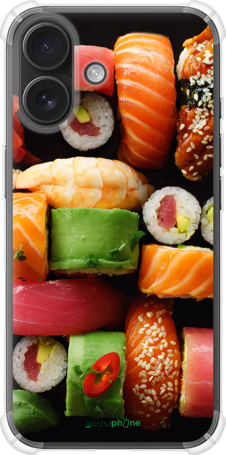 Силикон с усиленными углами чехол Суши v2 для Apple iPhone 16 - 5539sp-3709 изображение 