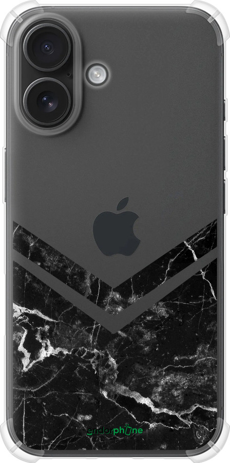 Силикон с усиленными углами чехол Мраморный шеврон для Apple iPhone 16 - 5570sp-3709 изображение 