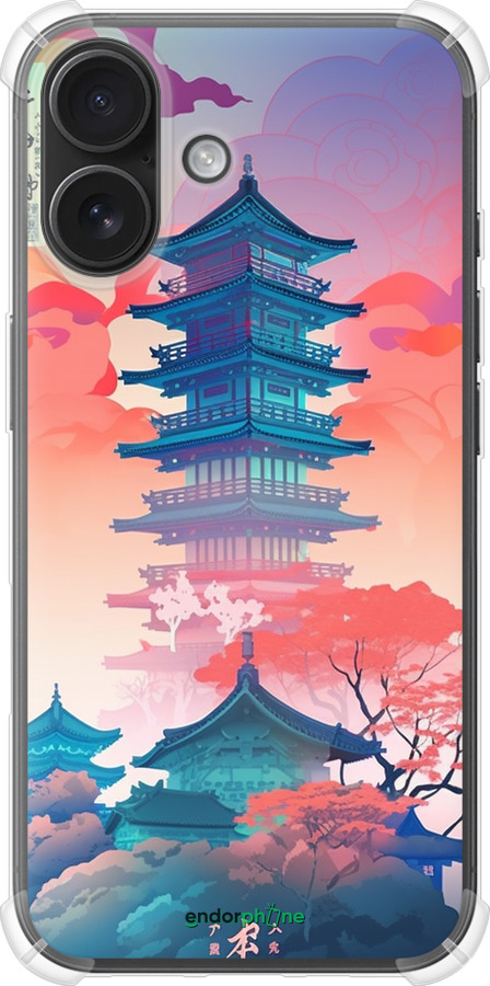 Силикон с усиленными углами чехол Япония монастырь для Apple iPhone 16 - 5590sp-3709 изображение 