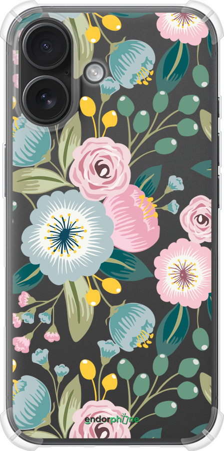 Силіконовий протиударний с посиленими кутами чехол Квіткові шпалери v2 для Apple iPhone 16 - 5602sp-3709 изображение 