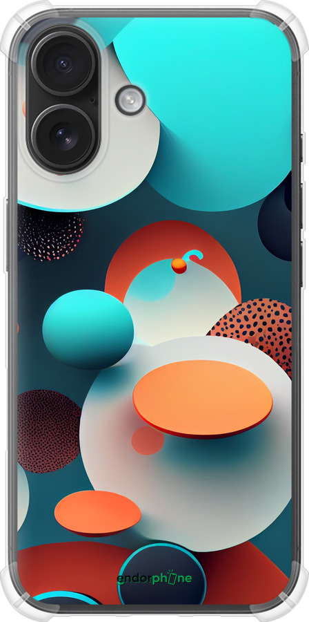 Силикон с усиленными углами чехол Горошек абстракция для Apple iPhone 16 - 5608sp-3709 изображение 