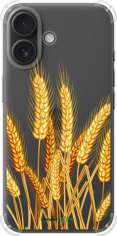 Силіконовий протиударний с посиленими кутами чехол Колоски пшениці для Apple iPhone 16 - 5866sp-3709 изображение 