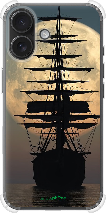 Силикон с усиленными углами чехол Корабль для Apple iPhone 16 - 5998sp-3709 изображение 