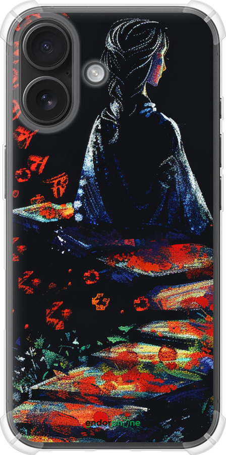 Силіконовий протиударний с посиленими кутами чехол Мрійлива дівчина для Apple iPhone 16 - 6042sp-3709 изображение 