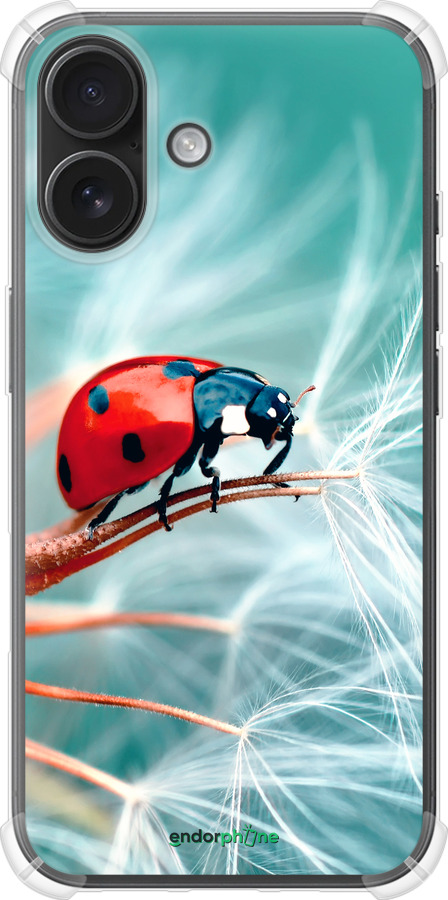 Силикон с усиленными углами чехол Божья коровка для Apple iPhone 16 - 6049sp-3709 изображение 