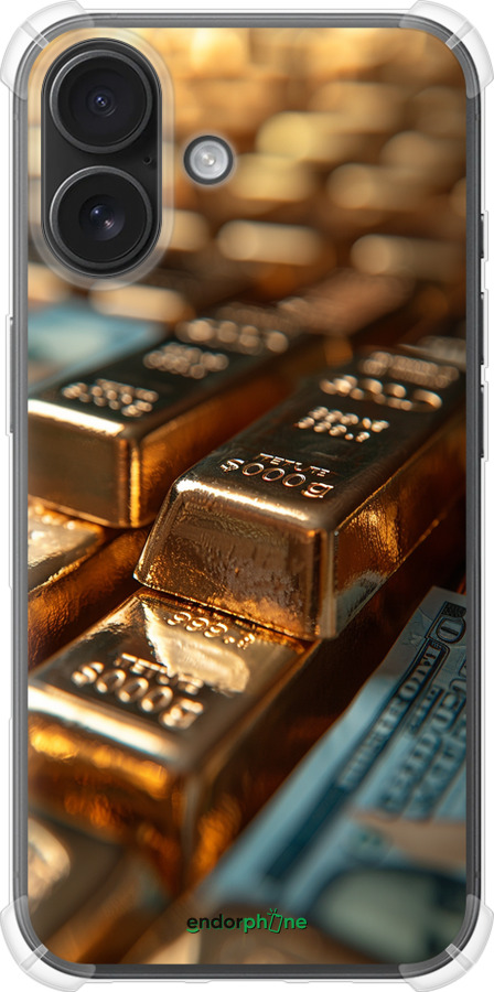 Силіконовий протиударний с посиленими кутами чехол Сяйво золота для Apple iPhone 16 - 6104sp-3709 изображение 