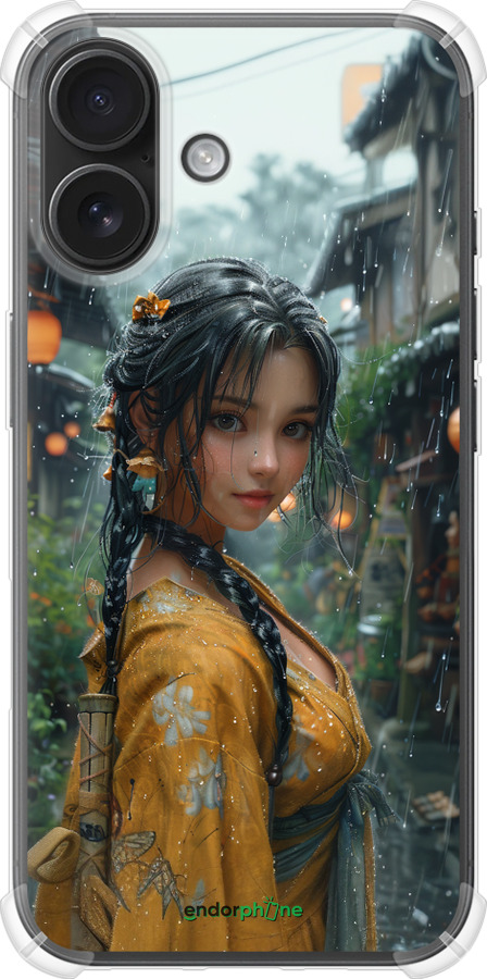 Силикон с усиленными углами чехол Anime-girl для Apple iPhone 16 - 6133sp-3709 изображение 
