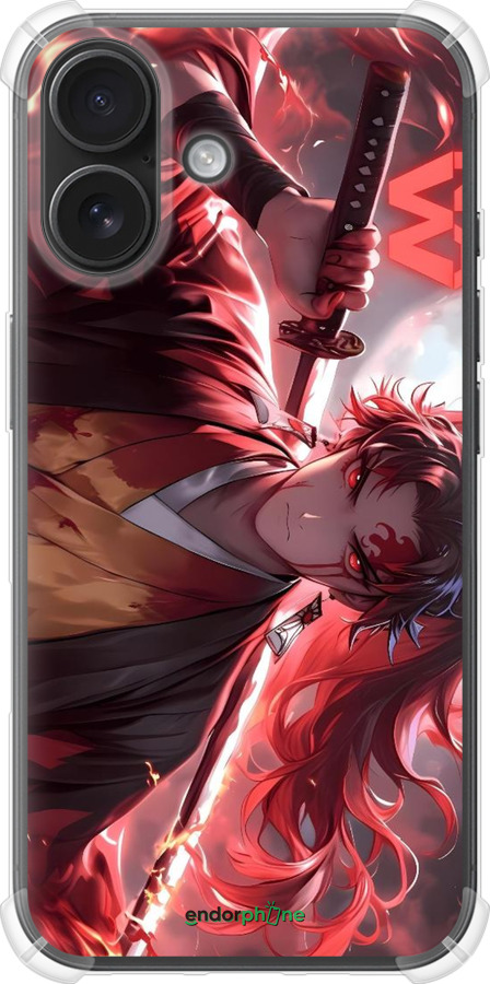 Силикон с усиленными углами чехол Аниме воин для Apple iPhone 16 - 6281sp-3709 изображение 