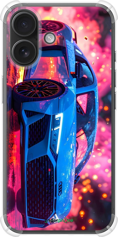 Силикон с усиленными углами чехол Ауди для Apple iPhone 16 - 6286sp-3709 изображение 