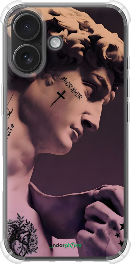 Силикон с усиленными углами чехол Давид для Apple iPhone 16 - 6302sp-3709 изображение 