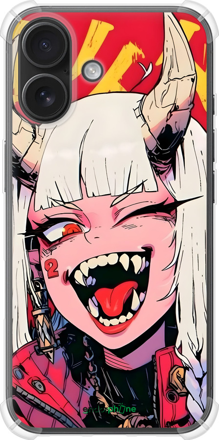 Силикон с усиленными углами чехол Аниме демон для Apple iPhone 16 - 6308sp-3709 изображение 