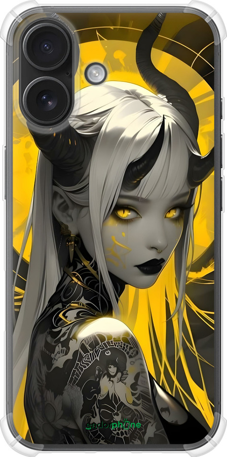 Силикон с усиленными углами чехол Аниме демон 2 для Apple iPhone 16 - 6309sp-3709 изображение 