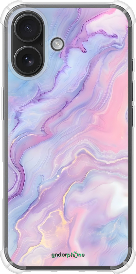 Силикон с усиленными углами чехол Нежный мрамор для Apple iPhone 16 - 6310sp-3709 изображение 