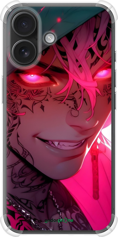 Силіконовий протиударний с посиленими кутами чехол Аніме демон 3 для Apple iPhone 16 - 6313sp-3709 изображение 