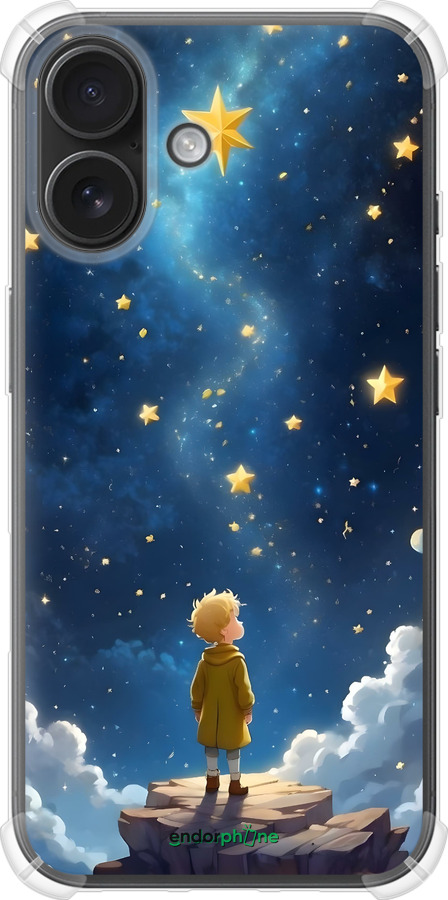 Силіконовий протиударний с посиленими кутами чехол Маленький принц для Apple iPhone 16 - 6326sp-3709 изображение 