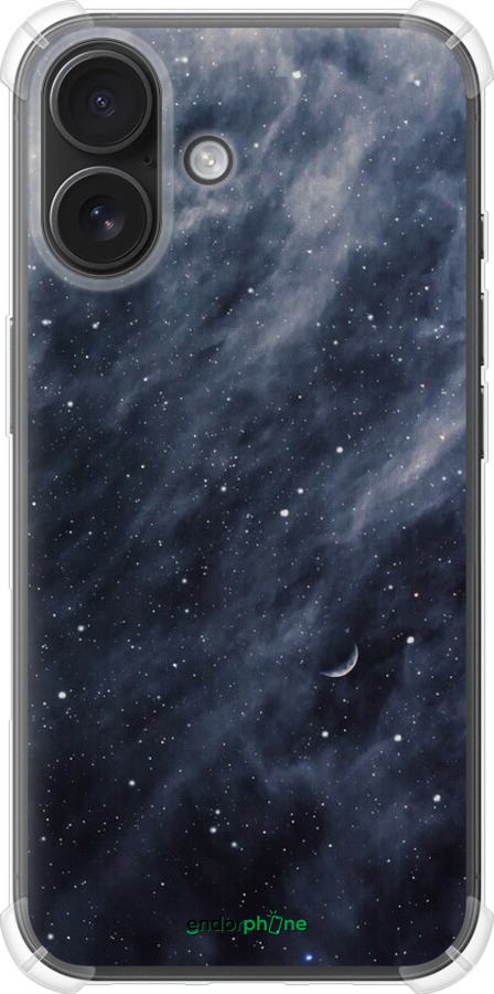 Силикон с усиленными углами чехол Голубые облака, Голубая луна для Apple iPhone 16 - 6398sp-3709 изображение 