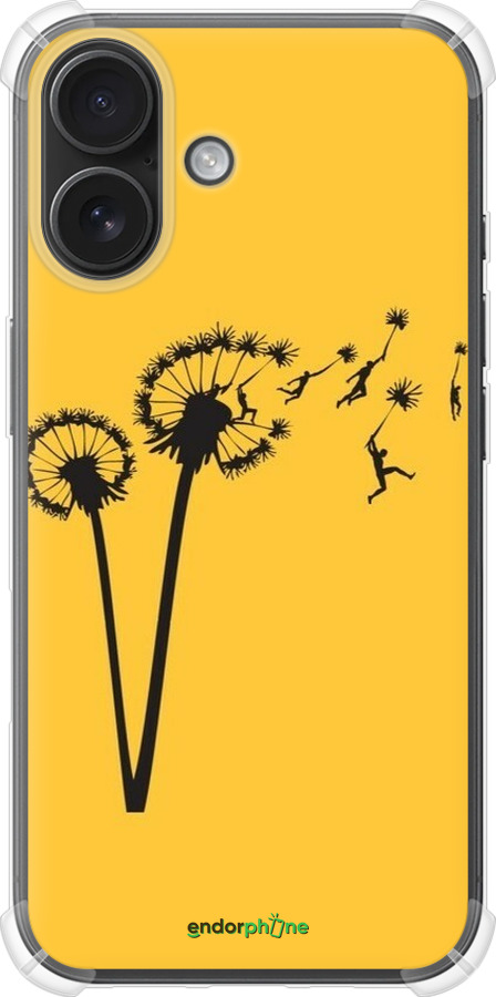 Силикон с усиленными углами чехол Минимализм одуванчики для Apple iPhone 16 - 6449sp-3709 изображение 