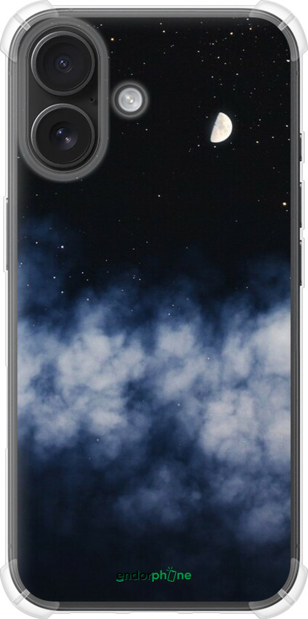 Силикон с усиленными углами чехол Ночное небо для Apple iPhone 16 - 6450sp-3709 изображение 