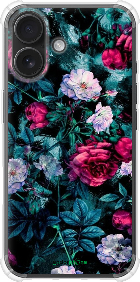 Силикон с усиленными углами чехол Сад и розы для Apple iPhone 16 - 6483sp-3709 изображение 