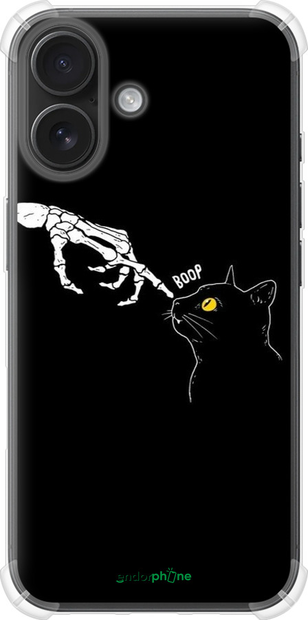 Силикон с усиленными углами чехол Кошка для Apple iPhone 16 - 6505sp-3709 изображение 