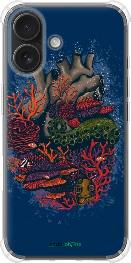 Силикон с усиленными углами чехол Сердце моря для Apple iPhone 16 - 6506sp-3709 изображение 