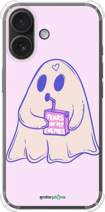 Силикон с усиленными углами чехол Милый призрак для Apple iPhone 16 - 6507sp-3709 изображение 