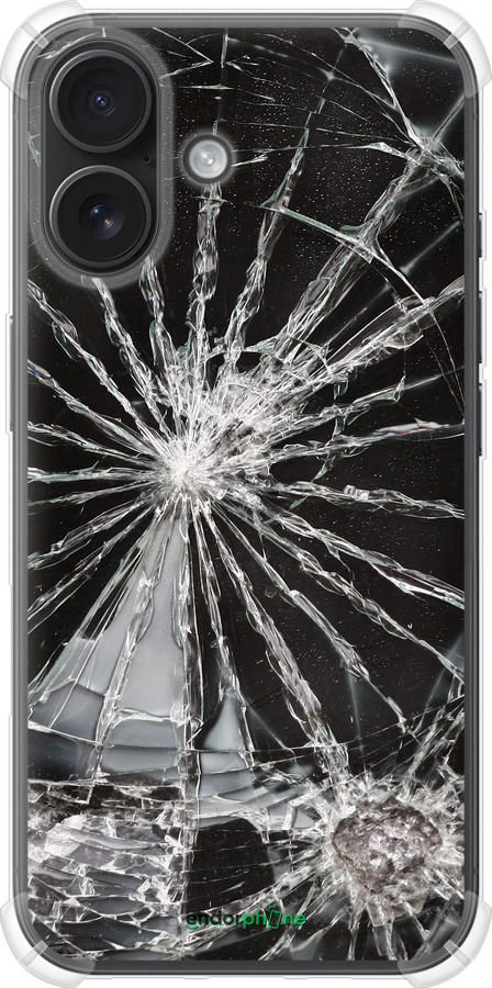 Силикон с усиленными углами чехол Glass для Apple iPhone 16 - 6608sp-3709 изображение 