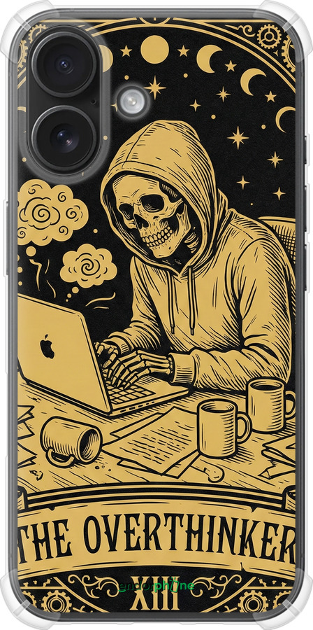 Силикон с усиленными углами чехол The Overthinker для Apple iPhone 16 - 6774sp-3709 изображение 