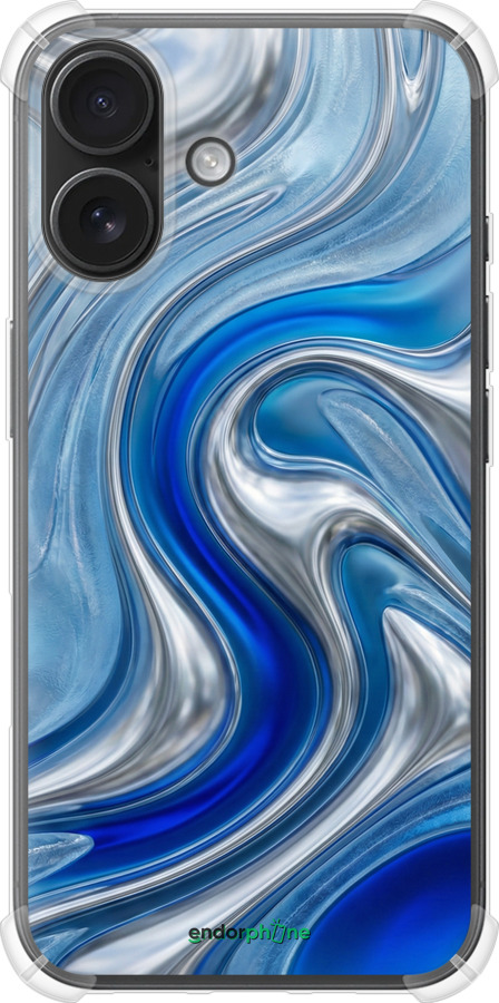 Силіконовий протиударний с посиленими кутами чехол Liquid Chrome для Apple iPhone 16 - 6781sp-3709 изображение 