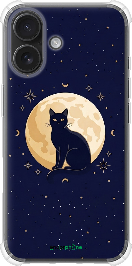 Силикон с усиленными углами чехол Cute Cat Celestial/Witchy для Apple iPhone 16 - 6787sp-3709 изображение 