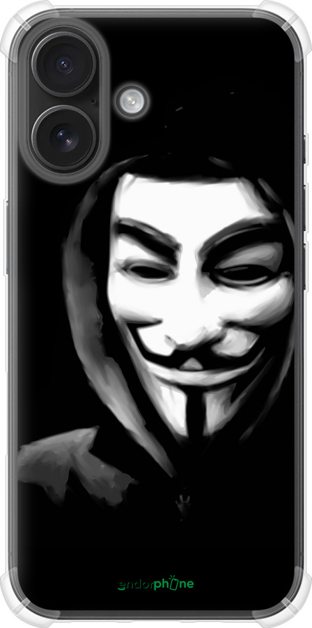 Силикон с усиленными углами чехол Анонимус для Apple iPhone 16 - 832sp-3709 изображение 
