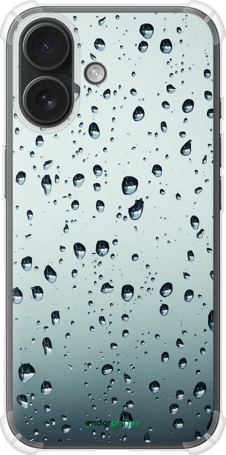 Силикон с усиленными углами чехол Стекло в каплях для Apple iPhone 16 - 848sp-3709 изображение 