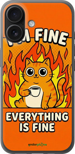 Силиконовый чехол 'Funny Cat' для iPhone 16 изображение 9