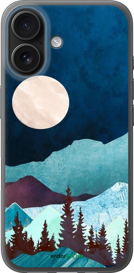 Силіконовий чехол Гірська ідилія нічний краєвид для Apple iPhone 16 - 6488u-3709 изображение 
