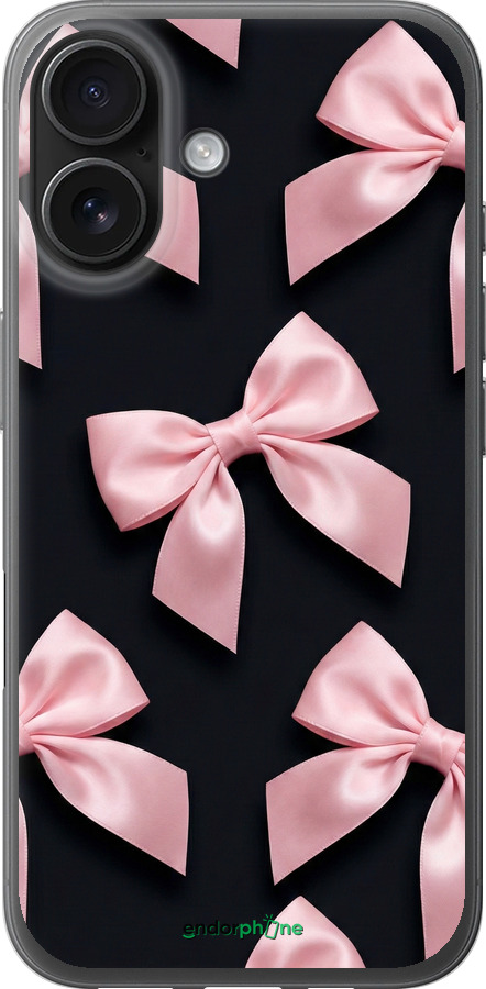 Силиконовый чехол Coquette Ribbons Dark Coquette для Apple iPhone 16 - 6767u-3709 изображение 