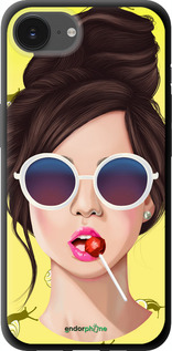 TPU чехол Дівчина з чупа-чупсом для Apple iPhone 16e - 3979b-3971 изображение 