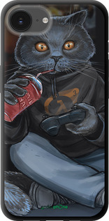 TPU чехол gamer cat для Apple iPhone 16e - 4140b-3971 изображение 