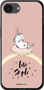 TPU чехол Единорожка в пончике для Apple iPhone 16e - 4282b-3971 изображение 