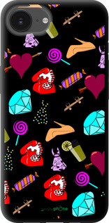 TPU чехол stickers для Apple iPhone 16e - 4757b-3971 изображение 