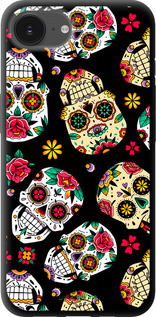 TPU чехол Черепа для Apple iPhone SE 4 - 5471b-3652 изображение 