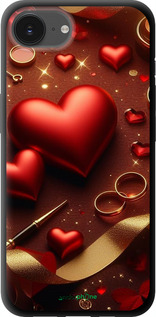 TPU чехол Сердечки v3 для Apple iPhone SE 4 - 5833b-3652 изображение 