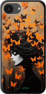 TPU чехол Чехол для телефона Девушка с оранжевыми бабочками для Apple iPhone SE 4 - 5940b-3652 изображение 