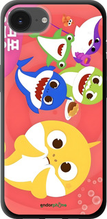 TPU чехол Бейби Шаркс для Apple iPhone SE 4 - 6305b-3652 изображение 
