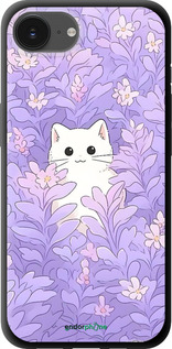 TPU чехол Котик в цветах для Apple iPhone SE 4 - 6390b-3652 изображение 